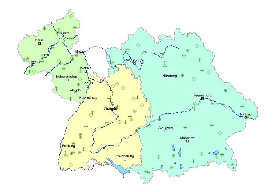 Auswahl Pegel per Karte